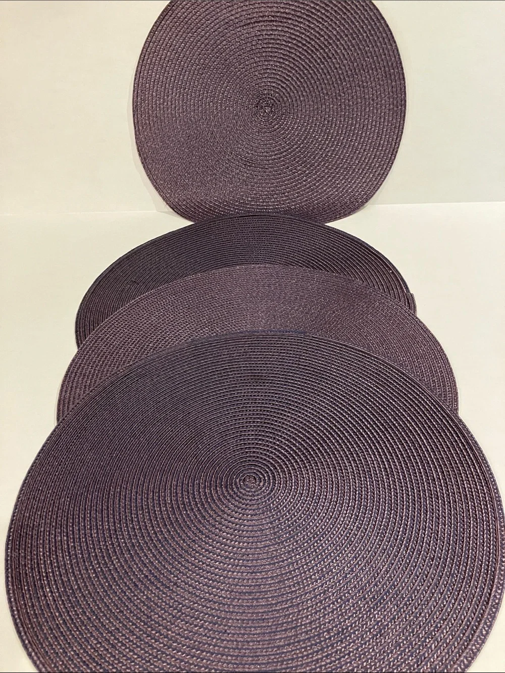 Round Placemats Set - Dark Plum (Set of 4)